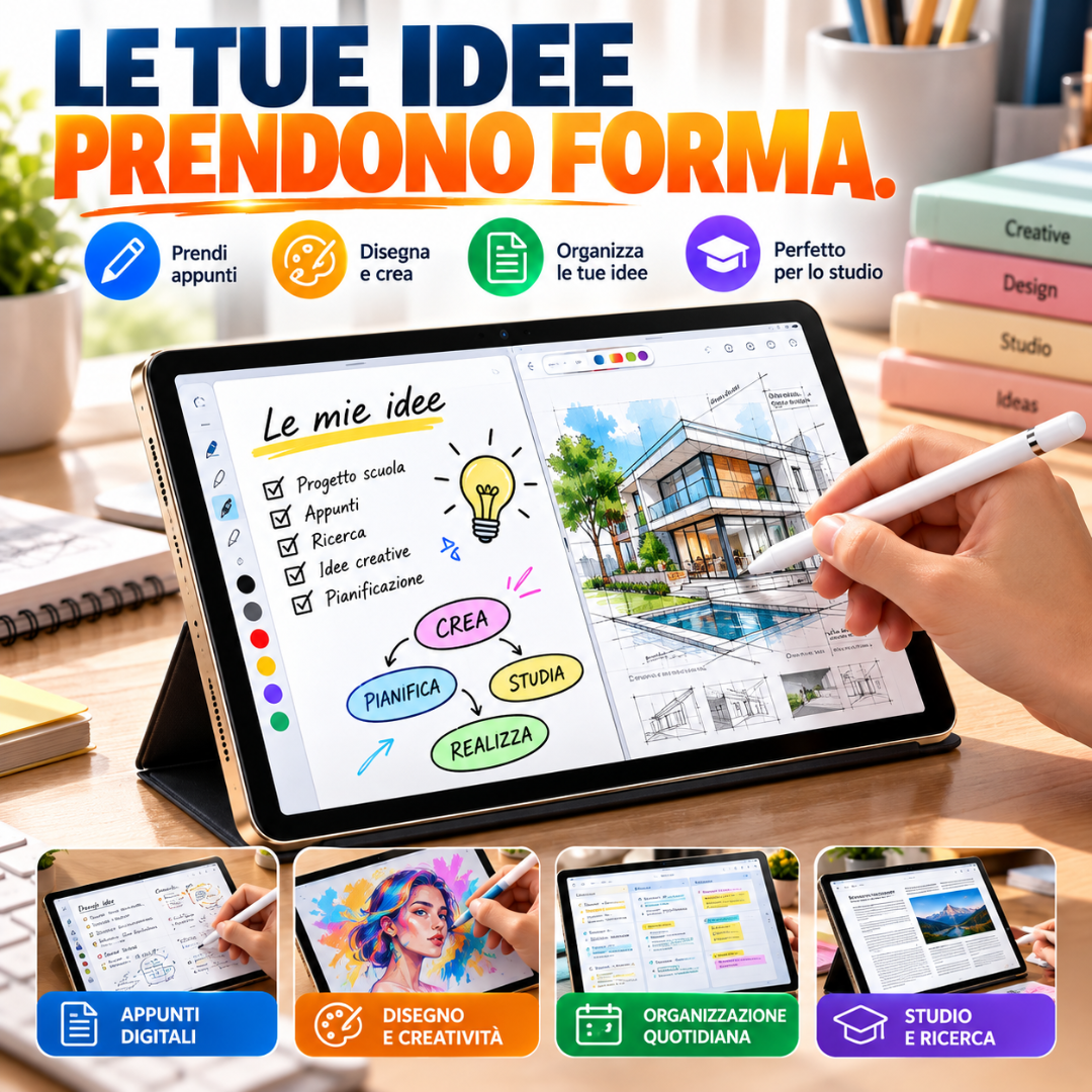 Tablet i17 Pro Android 15 – 256GB, Display IPS, Batteria 8000mAh Studio e Intrattenimento