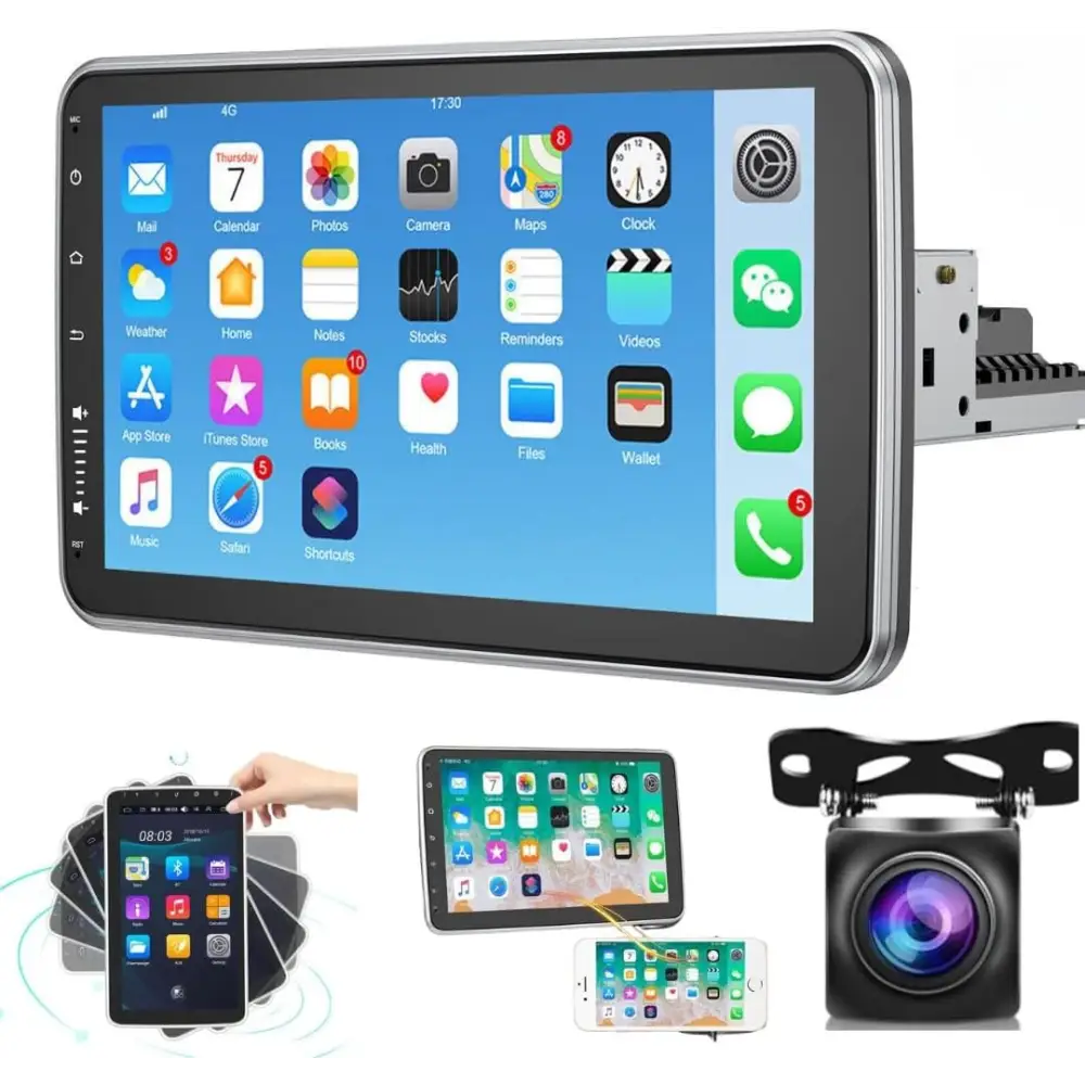 Autoradio Android 1 Din Radio Carplay Wireless schermo touch da 10,1 Pollici - simple