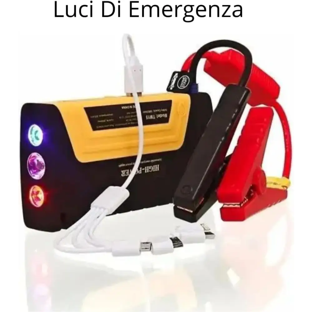 Avviatore di Emergenza Portatile con Batteria 15000 mAh Booster Avviamento Auto - simple