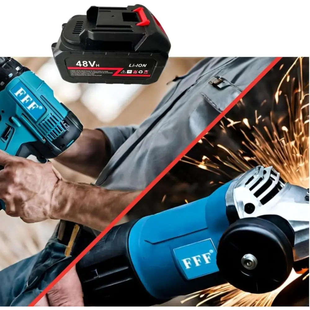 Batteria Sostitutiva per Kit 4 in 1 Batteria Compatibile con Tasselatore Trapano - simple