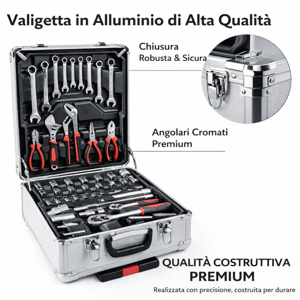 Cassetta Attrezzi Set Completo a Trolley 849 Pezzi Professionali in Acciaio. - Cassetta Attrezzi