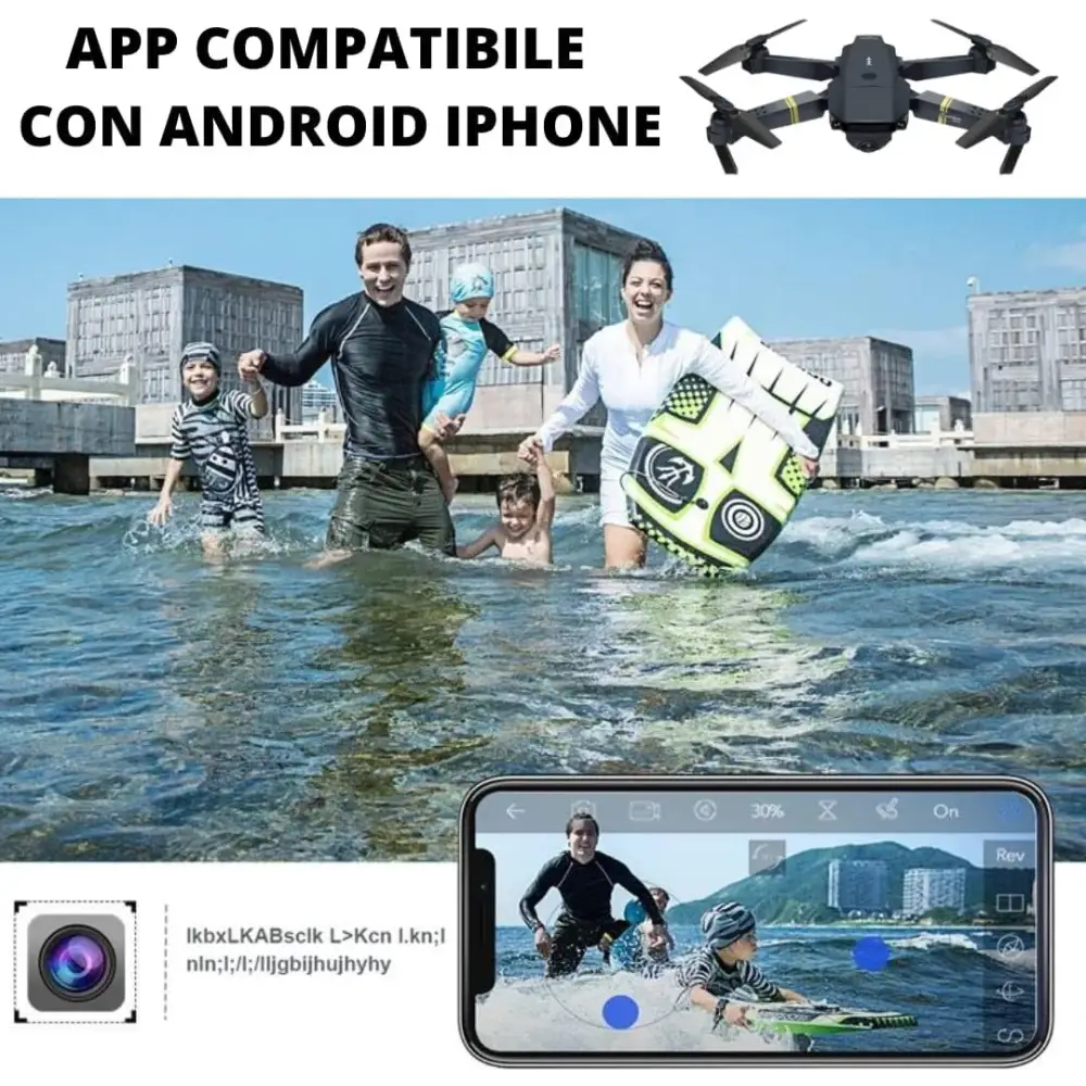 Drone Pieghevole con Doppia Fotocamera 1080P - simple