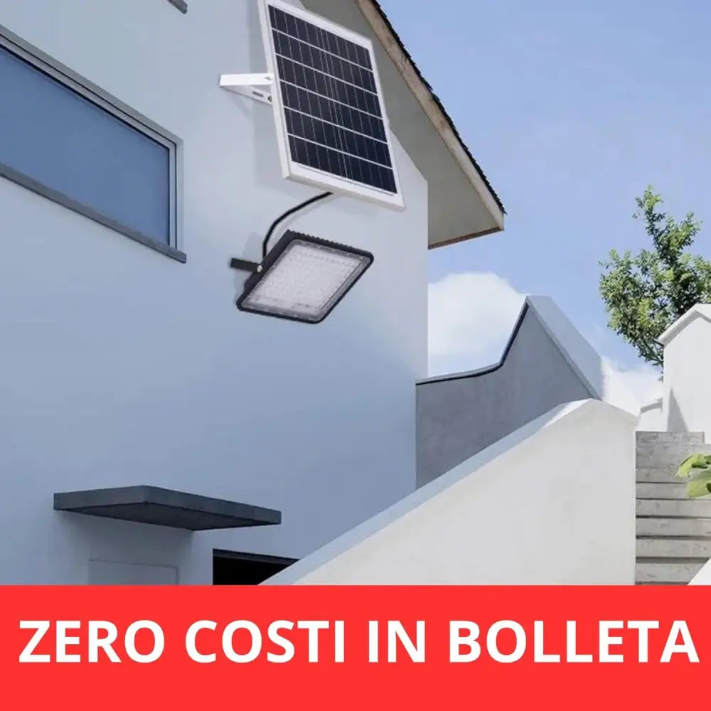 Faretto Led Esterno con Pannello Solare Faro a Led da Giardino 1000w - simple