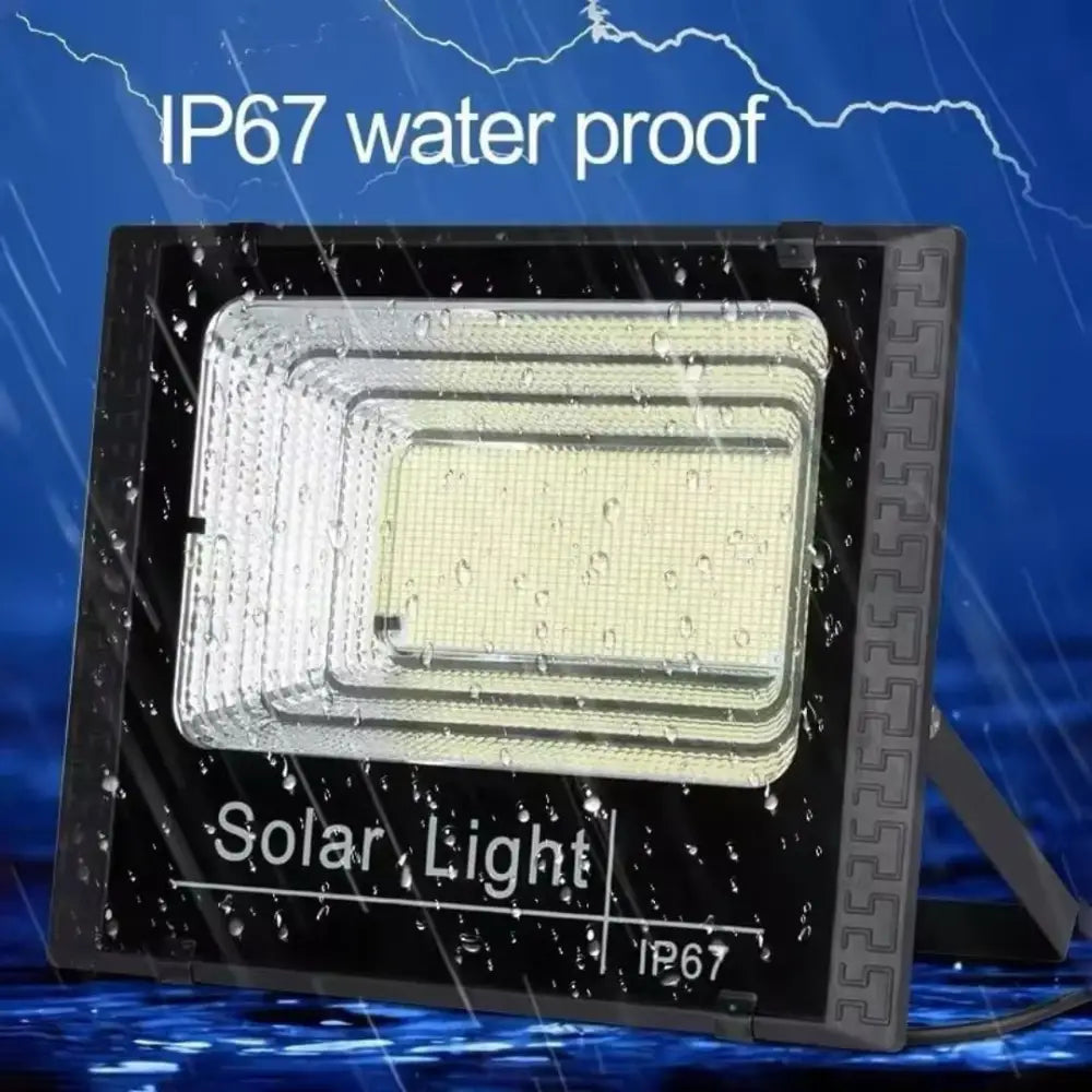 Faro LED Esterno 100W con Pannello Solare Luce Solare 98 Potenti LED - simple
