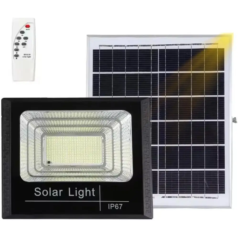 Faro LED Esterno 500W con Pannello Solare Luce Solare 208 Potenti LED - simple