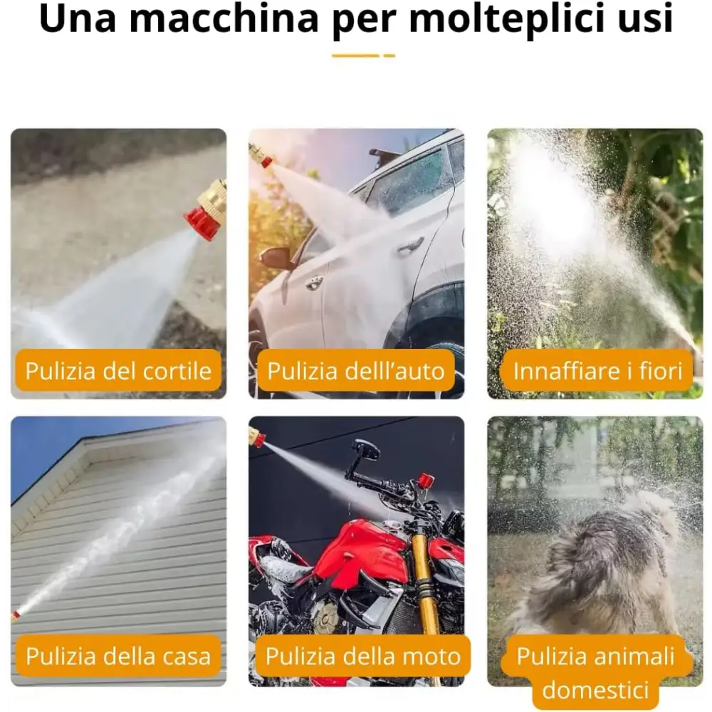 Idropulitrice a Batteria con Mini Soffiatore Incluso Portatile 2 Batterie 48V Intercambiabili per Pulizia Versatile