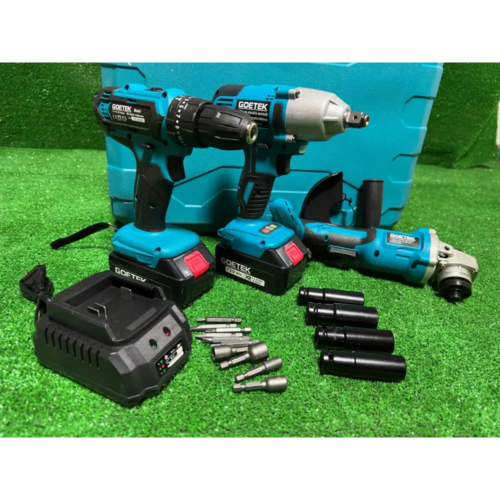 Kit 3 in 1 Trapano Avvitatore Avvitatore a Impulsi Smerigliatrice a Batteria - simple