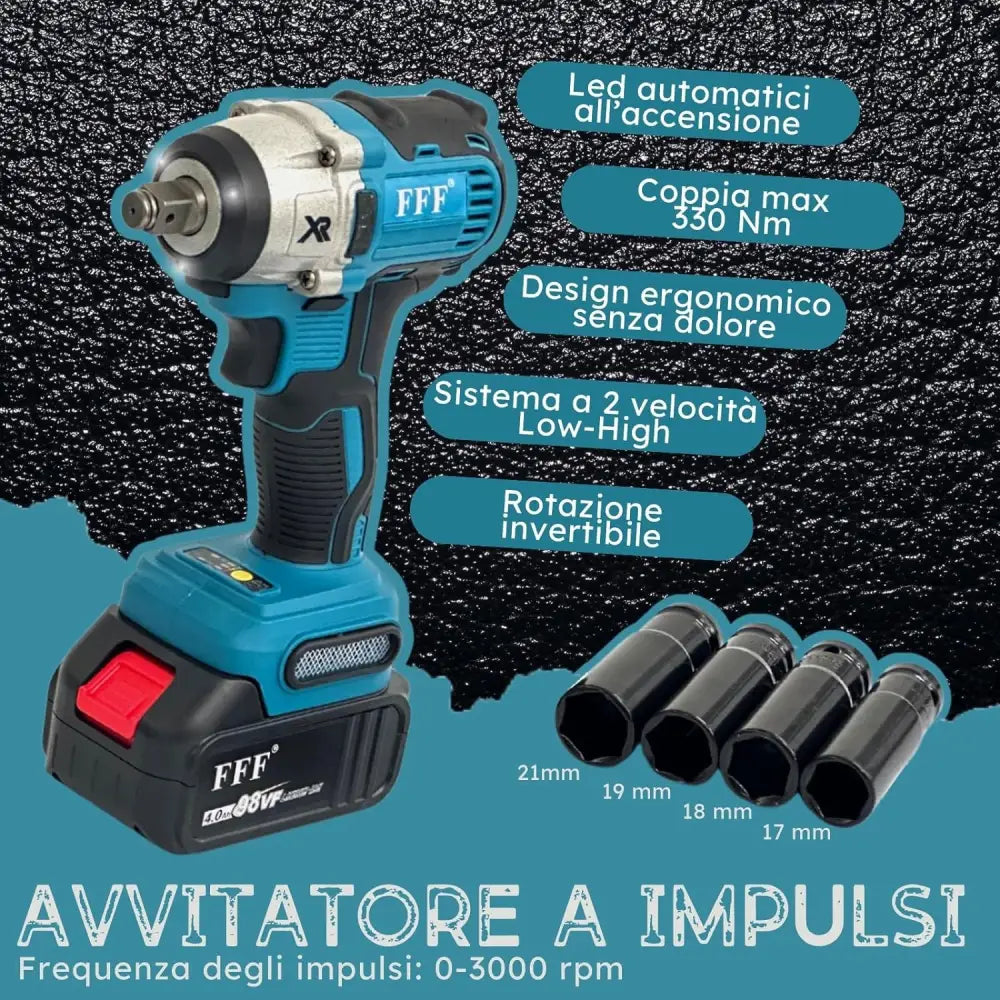 Kit Completo Professionale Fai da Te 4 in 1 con Trapano Avvitatore a Batteria - simple