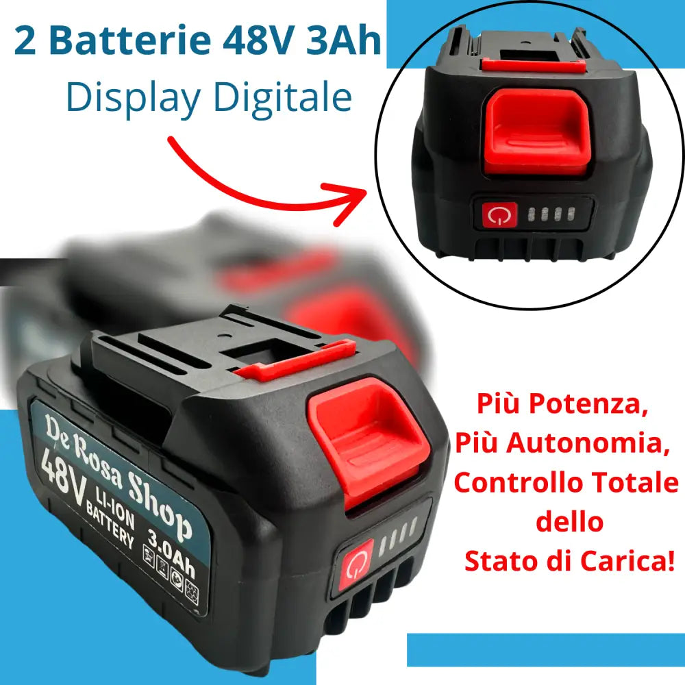 Kit Completo Professionale Fai da Te 5 in 1 con Teste Intercambiabili Trapano Avvitatore Mini Motosega Soffiatore con 2