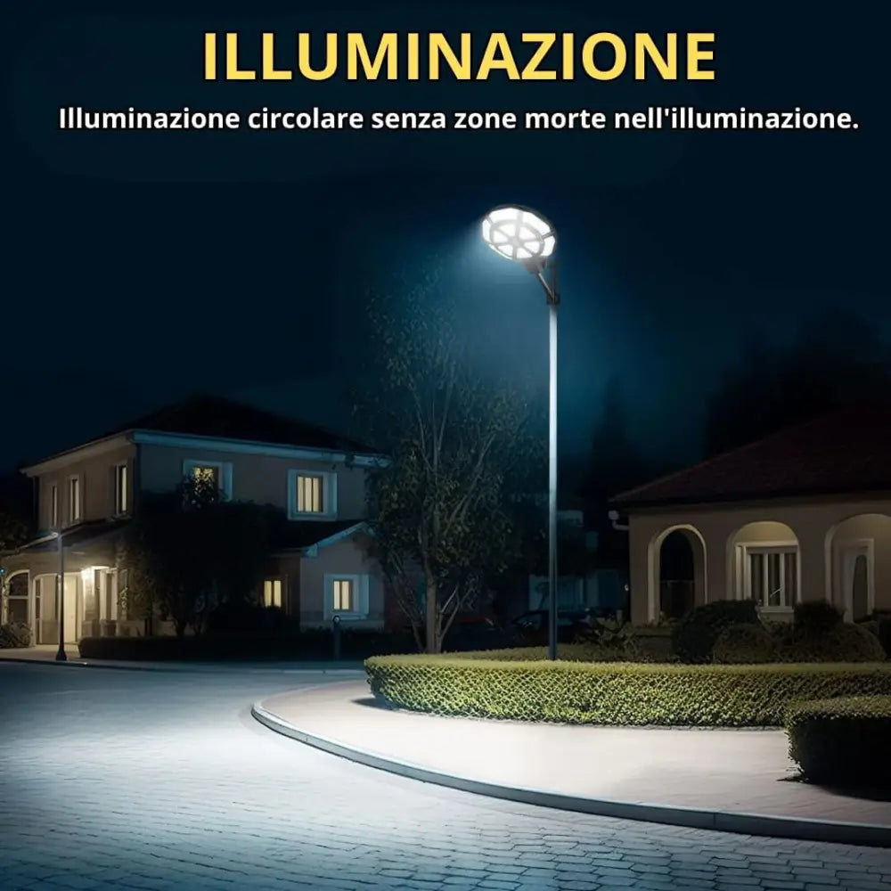 Lampione Solare Led Esterno Lampione da Giardino 1000Watt forma Ufo - simple