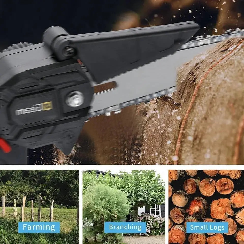 Mini Motosega a Batteria 6 Pollici per Potatura e Giardinaggio - simple