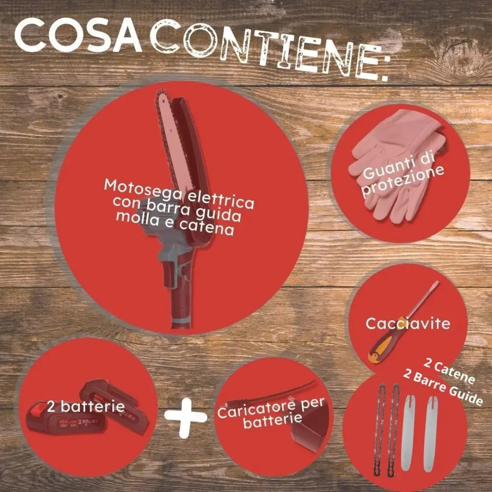 Mini Motosega a Batteria 6 Pollici per Potatura e Giardinaggio - simple