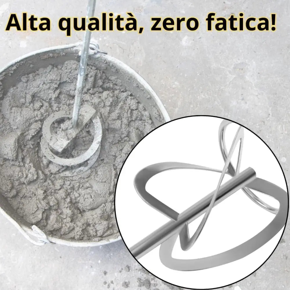 Miscelatore per Malta e Cemento 1600W con 6 Velocità e Attacco M14 + Livella Laser 4D a 16 Linee con Raggio Verde