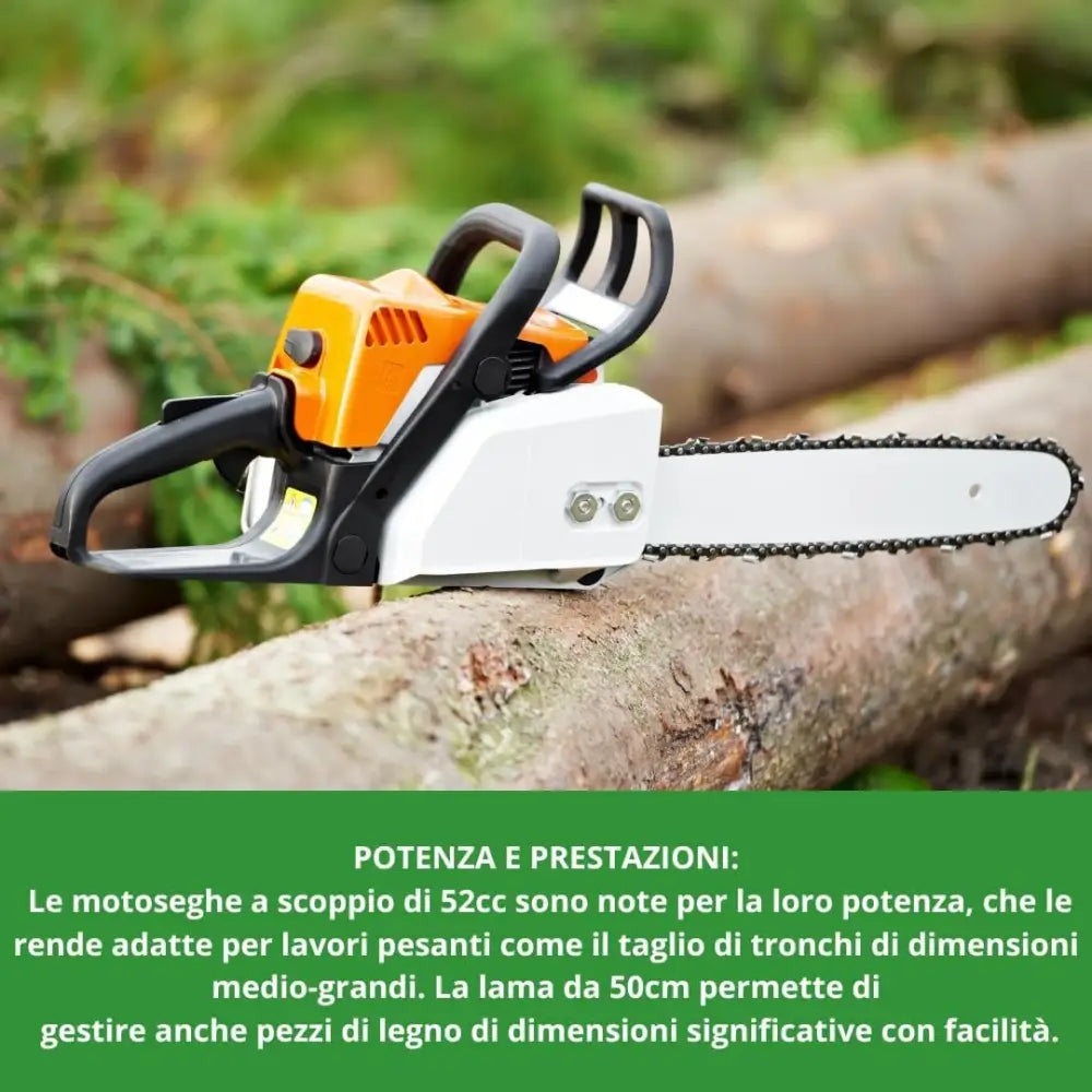 Motosega a Scoppio Professionale 52cc - simple