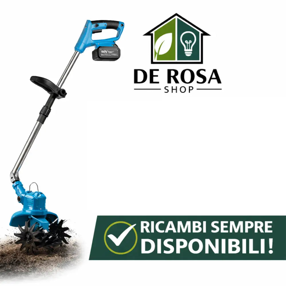 Motozappa Elettrica 48V Senza Fili Potente Leggera e Facile da Usare 2 Batterie Incluse. - Motozappa Elettrica