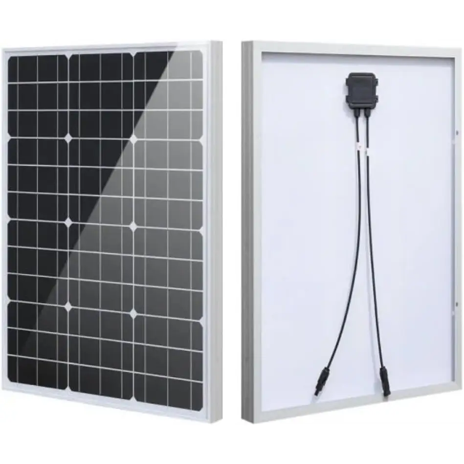 Pannello Solare 100W 12V Monocristallino Impianto Fotovoltaico per Camper Casa e Baita Alta Efficienza e Massima