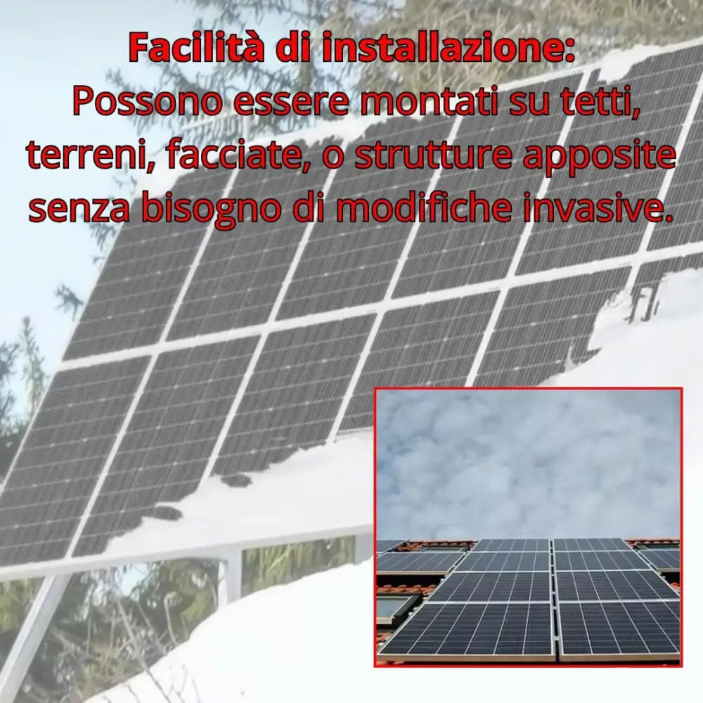 Pannello Solare 100W 12V Monocristallino Impianto Fotovoltaico per Camper Casa e Baita Alta Efficienza e Massima