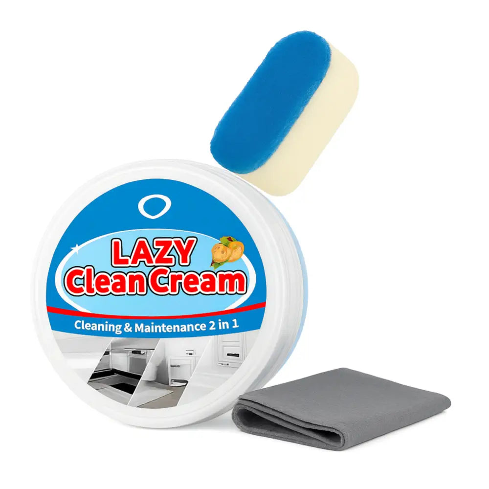 Pasta Pulente Multiuso 400g con Spugna + Panno Magico Microfibra Anticalcare Doccia Azione Antigoccia Brilla Acciaio