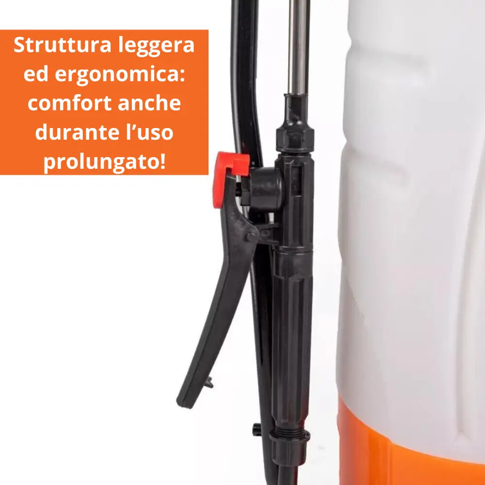 Pompa a Spalla Manuale 16L per Nebulizzazione e Irrorazione – Nebulizzatore a Pressione per Disinfestazione