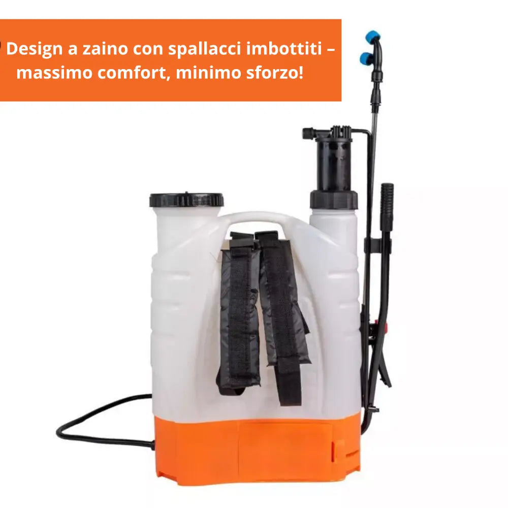 Pompa a Spalla Manuale 16L per Nebulizzazione e Irrorazione – Nebulizzatore a Pressione per Disinfestazione