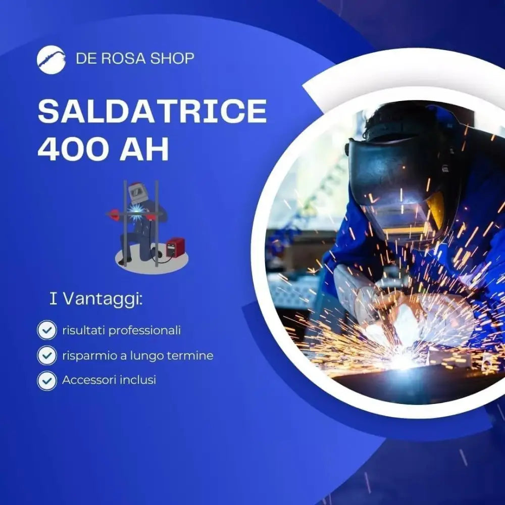 Saldatrice Inverter Mini MMA 400A Ultra Compatta | IGBT DC VRD Display LED - simple