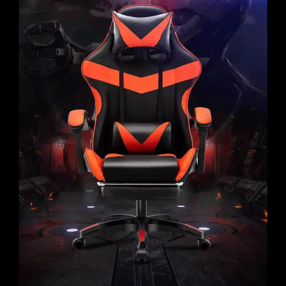 Sedia Gaming Reclinabile Ergonomica Poltrona Girevole da Ufficio con Rotelle Poggiatesta e Supporto Lombare Schienale