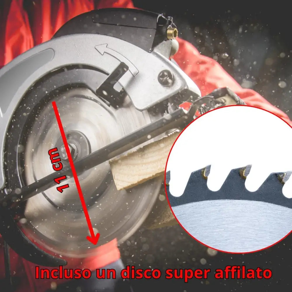 Sega Circolare per Legno Seghetto Elettrico Multiuso per Legno Marmo e piastrelle Potenza 1250W Lama da 105 mm 4