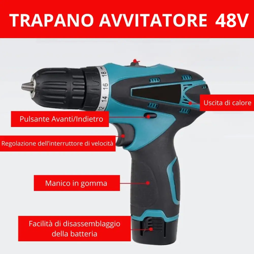 Set Saldatrice Inverter 400A MMA IGBT + Mini Avvitatore + Mini Smerigliatrice con 2 Batterie 48V e Caricatore Kit