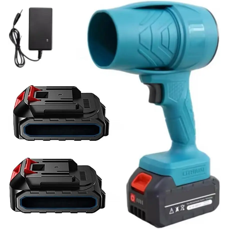 Soffiatore Foglie A Doppia Batteria 48V - Turbo Ventola Per Auto, Giardino E Esterni - Potente E Senza Fili - Foto 9