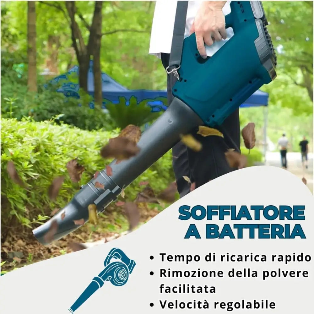 Soffiatore a Batteria per Giardino Soffiatore Elettrico con 2 Batterie 4.0Ah - simple