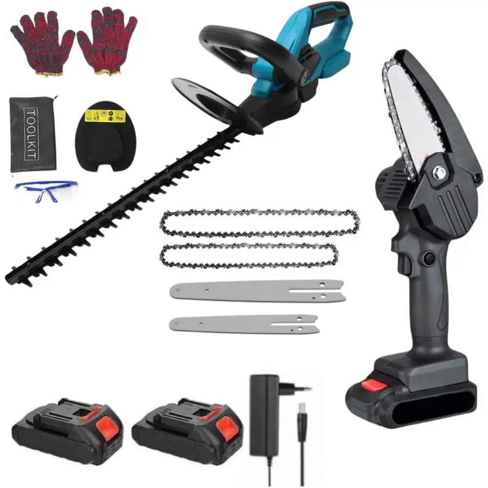 Tagliasiepi a Batteria 72V 5.0Ah con Lama da 50 cm e 2 Batterie Tosasiepi Elettrico Potente e Leggero Inclusa Mini
