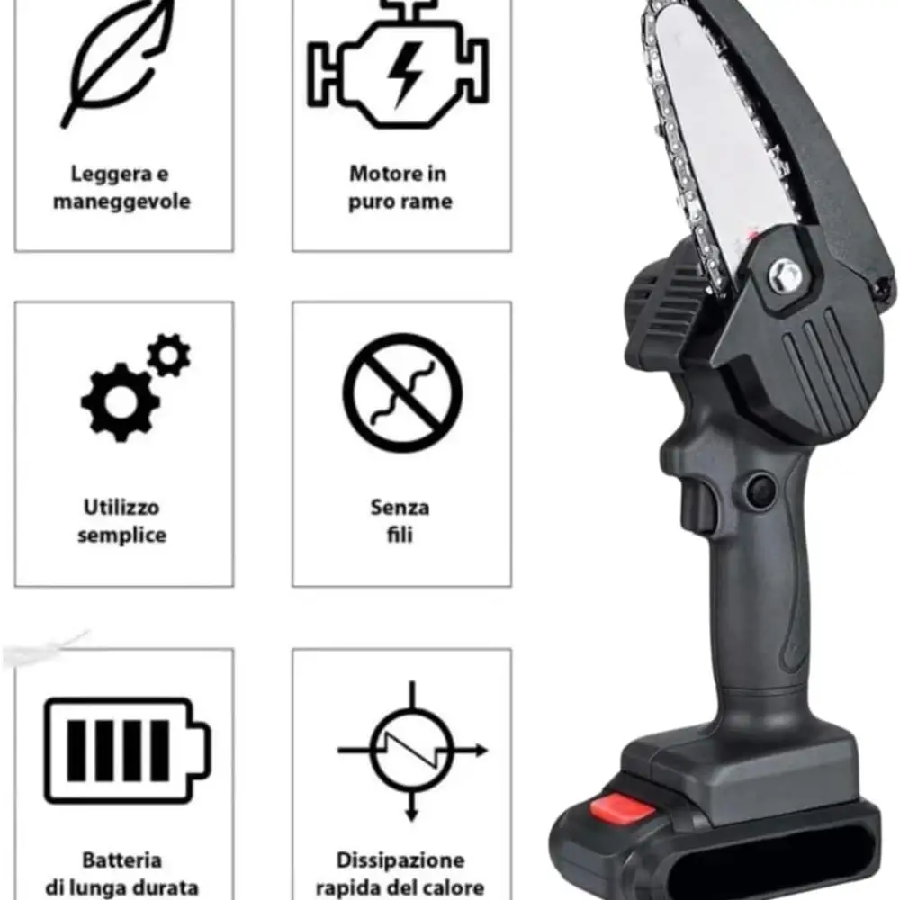 Tagliasiepi a Batteria 72V 5.0Ah con Lama da 50 cm e 2 Batterie Tosasiepi Elettrico Potente e Leggero Inclusa Mini