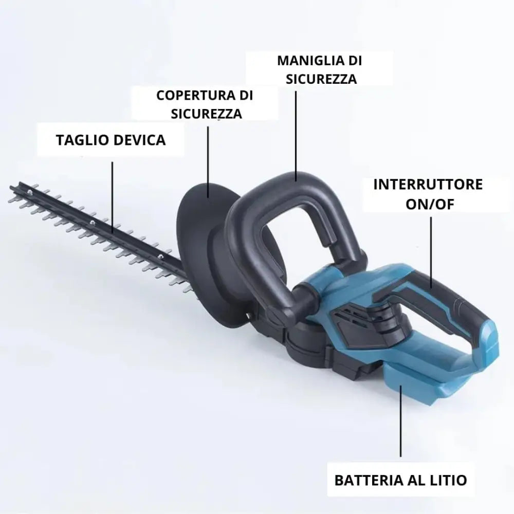 Tagliasiepi a Batteria Per Giardino Tosasiepi Elettrico Senza Fili Con Lama In Acciaio 52Cm - simple