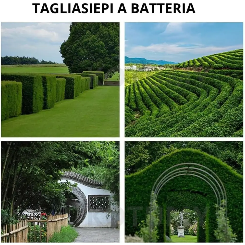 Tagliasiepi a Batteria Per Giardino Tosasiepi Elettrico Senza Fili Con Lama In Acciaio 52Cm - simple