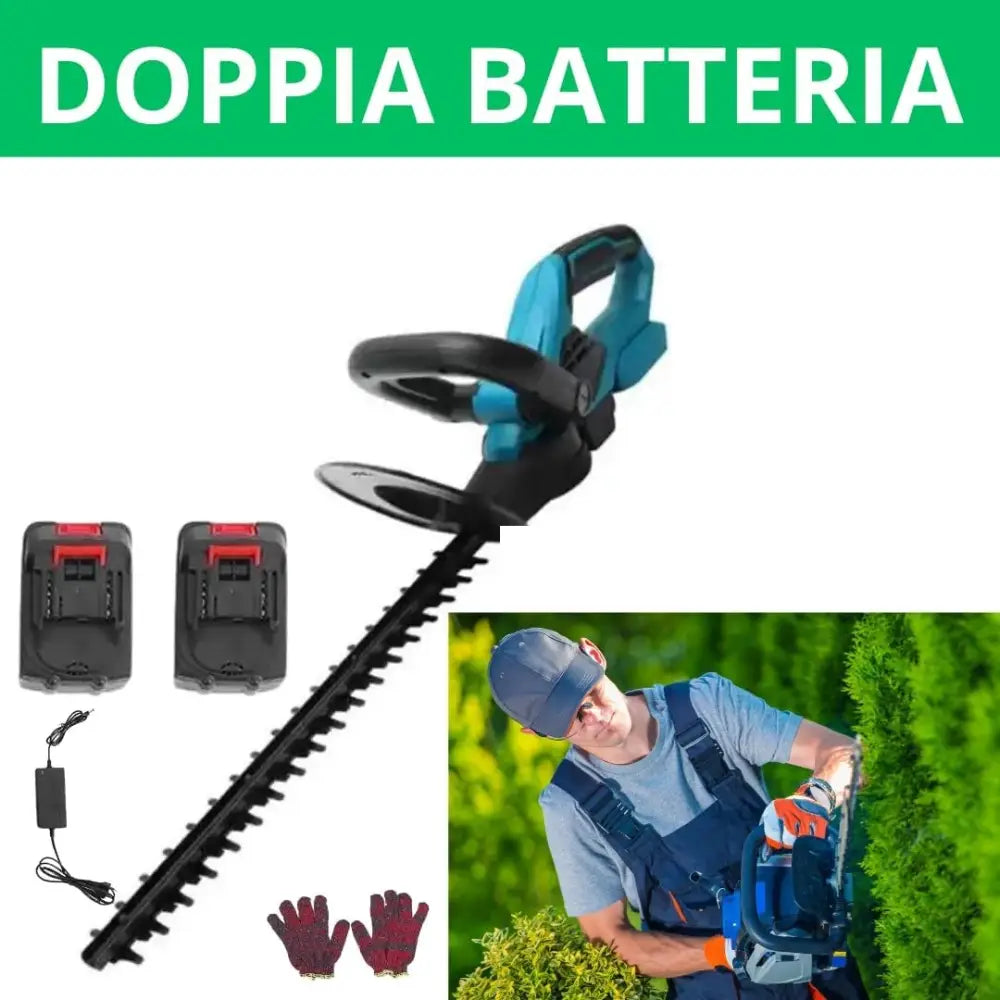 Tagliasiepi a Batteria Per Giardino Tosasiepi Elettrico Senza Fili Con Lama In Acciaio 52Cm - simple
