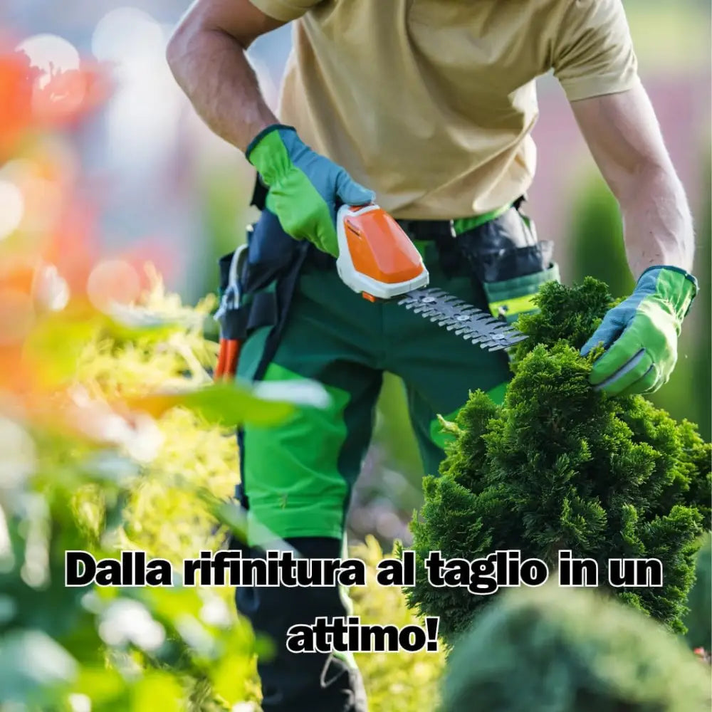 Tagliasiepi a Batteria Tosaerba a Batteria 12V Strumento 2 in 1 con Autonomia di 60 Minuti Lame Intercambiabili 14 cm
