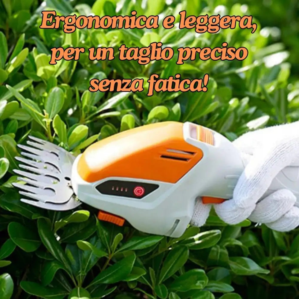 Tagliasiepi a Batteria Tosaerba a Batteria 12V Strumento 2 in 1 con Autonomia di 60 Minuti Lame Intercambiabili 14 cm