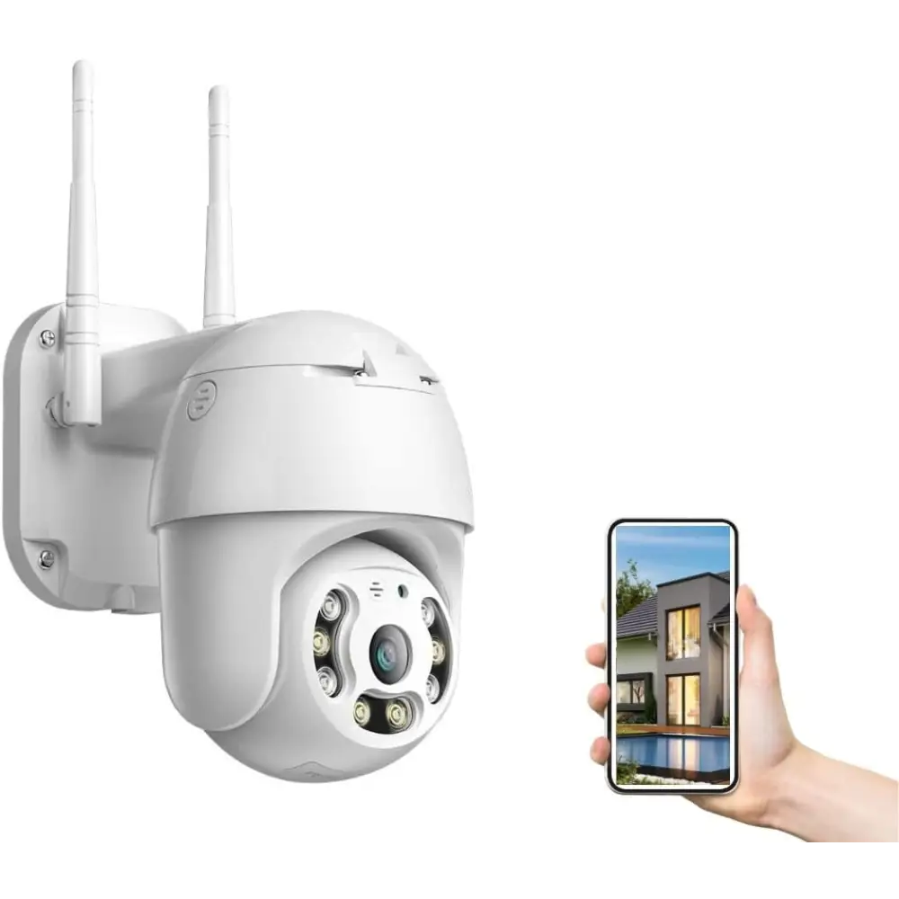 Telecamera Wi-Fi Esterna Videocamera Di Sorveglianza 1080IP Ptz 360° - simple