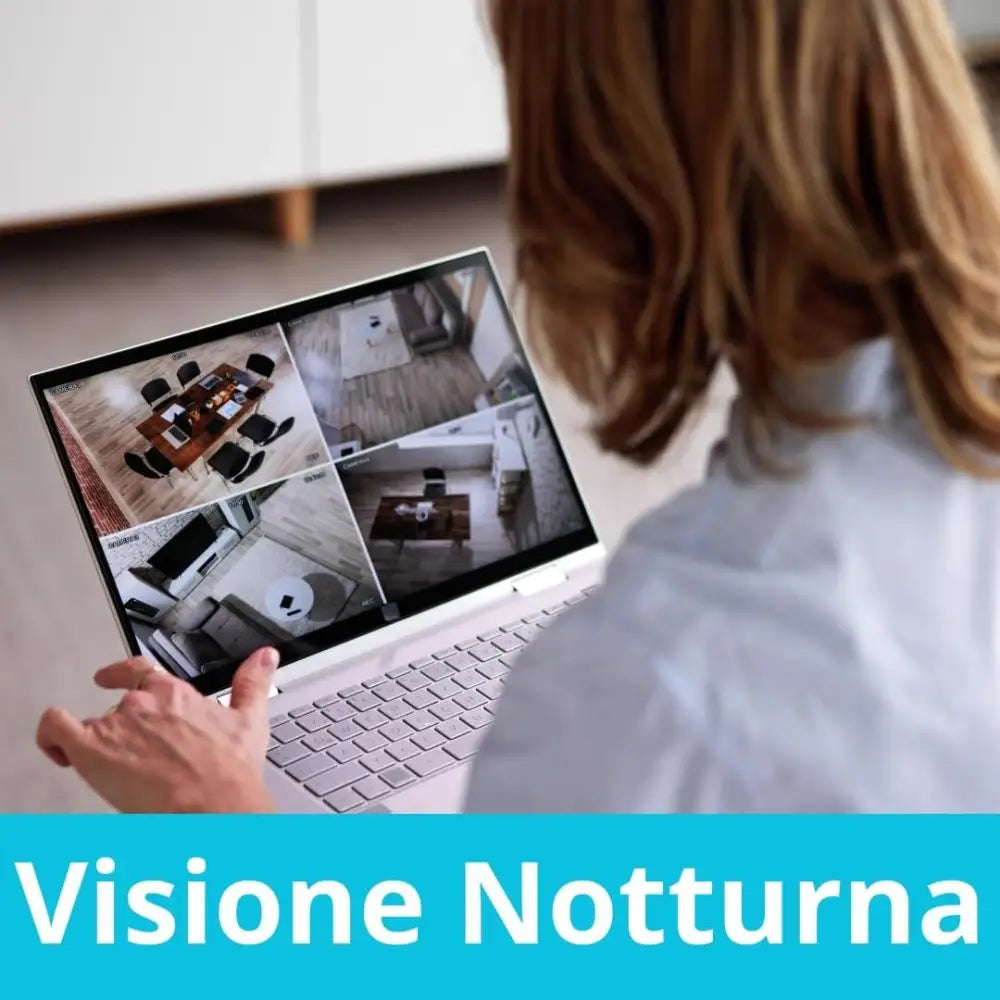 Telecamera Wi-Fi Esterno Kit Videosorveglianza Wireless 4 Canali - simple