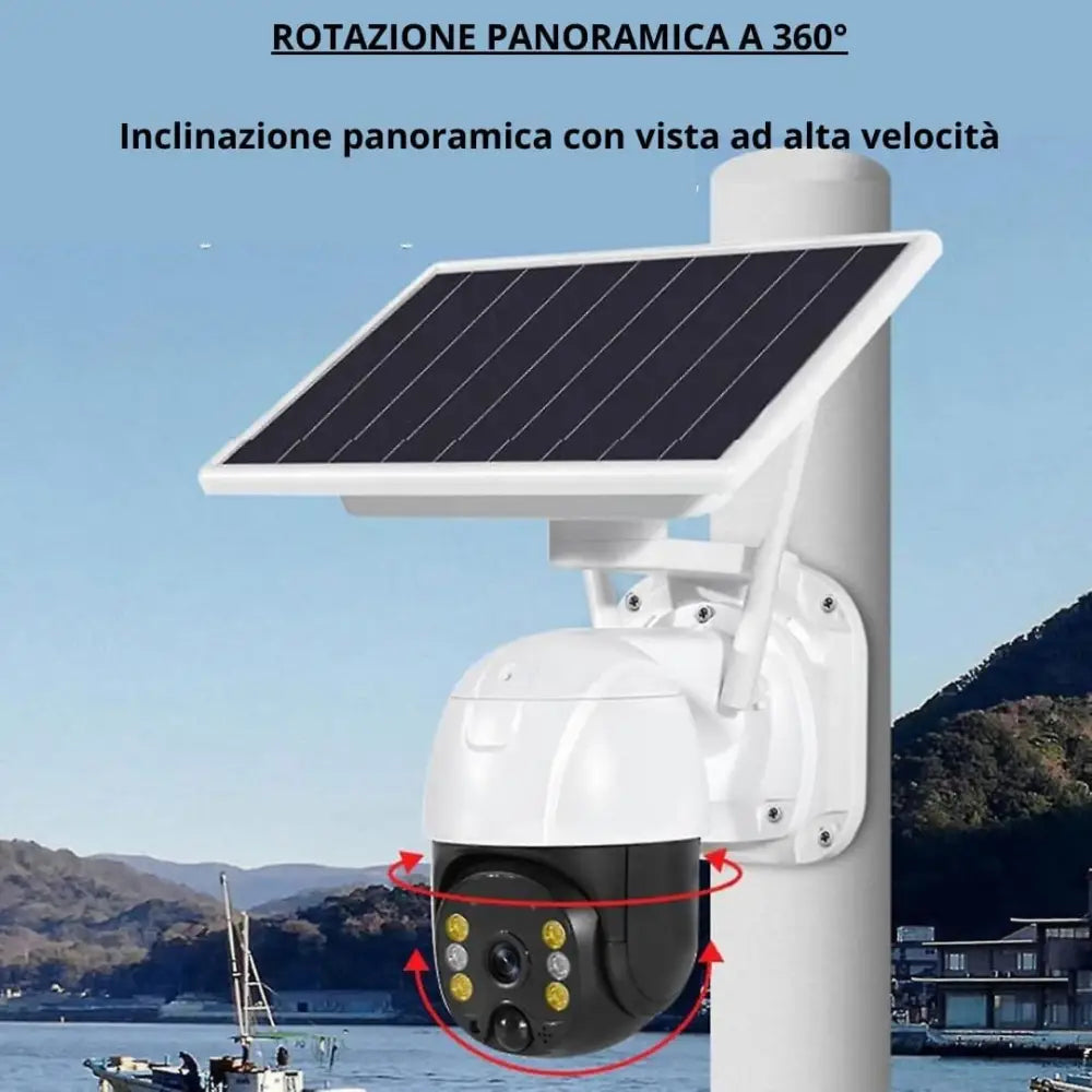 Telecamera Wifi Esterno Senza Fili con Pannello Solare - simple