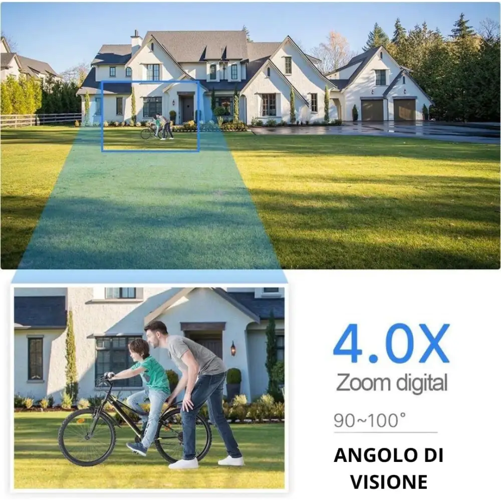 Telecamera Wifi Esterno Senza Fili con Pannello Solare - simple