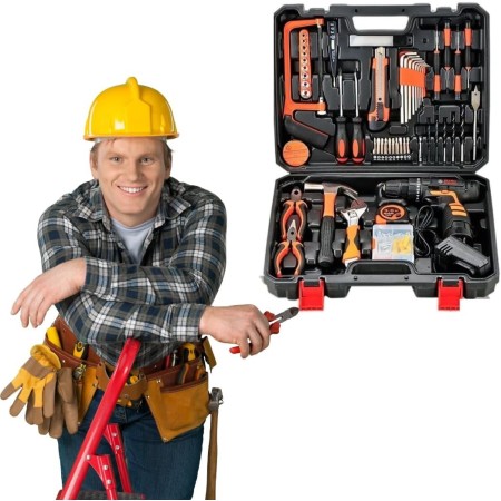 Complete Tool Box, Work Tools with Drill Driver