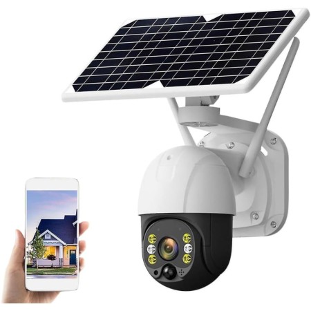 Wireless Outdoor Wifi Camera with Solar Panel