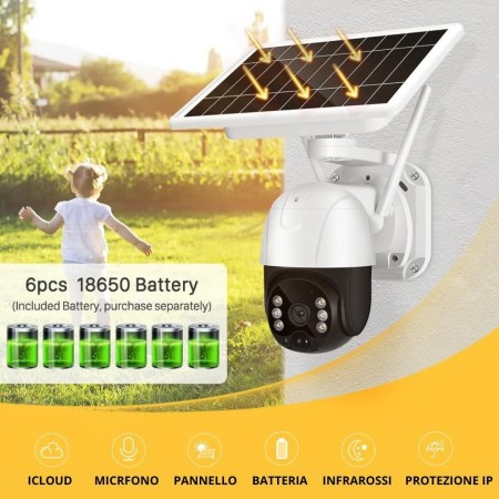 Wireless Outdoor Wifi Camera with Solar Panel