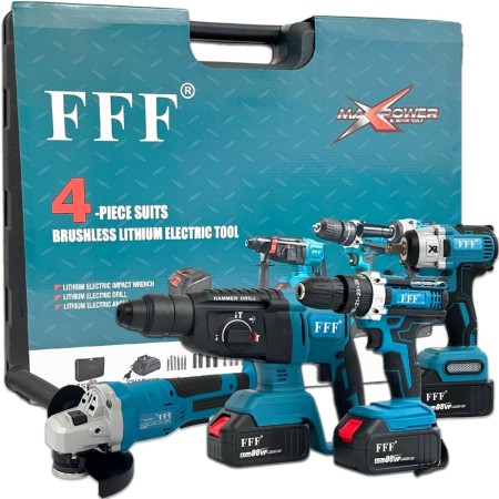 Professional DIY 4-in-1 Complete Kit with Cordless Drill Driver