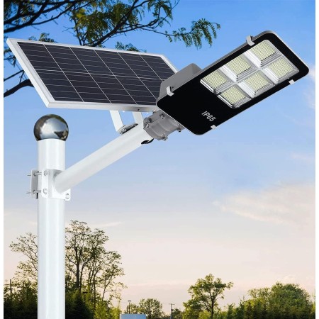 Outdoor Solar Streetlight 400W with Photovoltaic Panel, LED 6500K Cold White