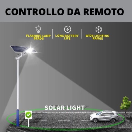 Outdoor Solar Streetlight 400W with Photovoltaic Panel, LED 6500K Cold White