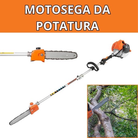 4-in-1 Multifunction Petrol Brushcutter with Lawnmower