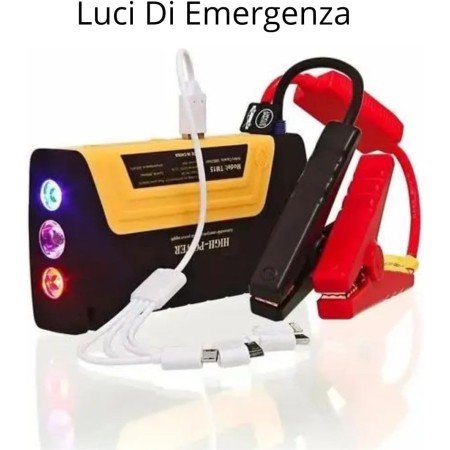 Avviatore di Emergenza Portatile con Batteria 15000 mAh, Booster Avviamento Auto