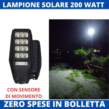 4 Pezzi Lampione Solare a Led esterno 200W, Lampione led solare con Palo e Telecomando